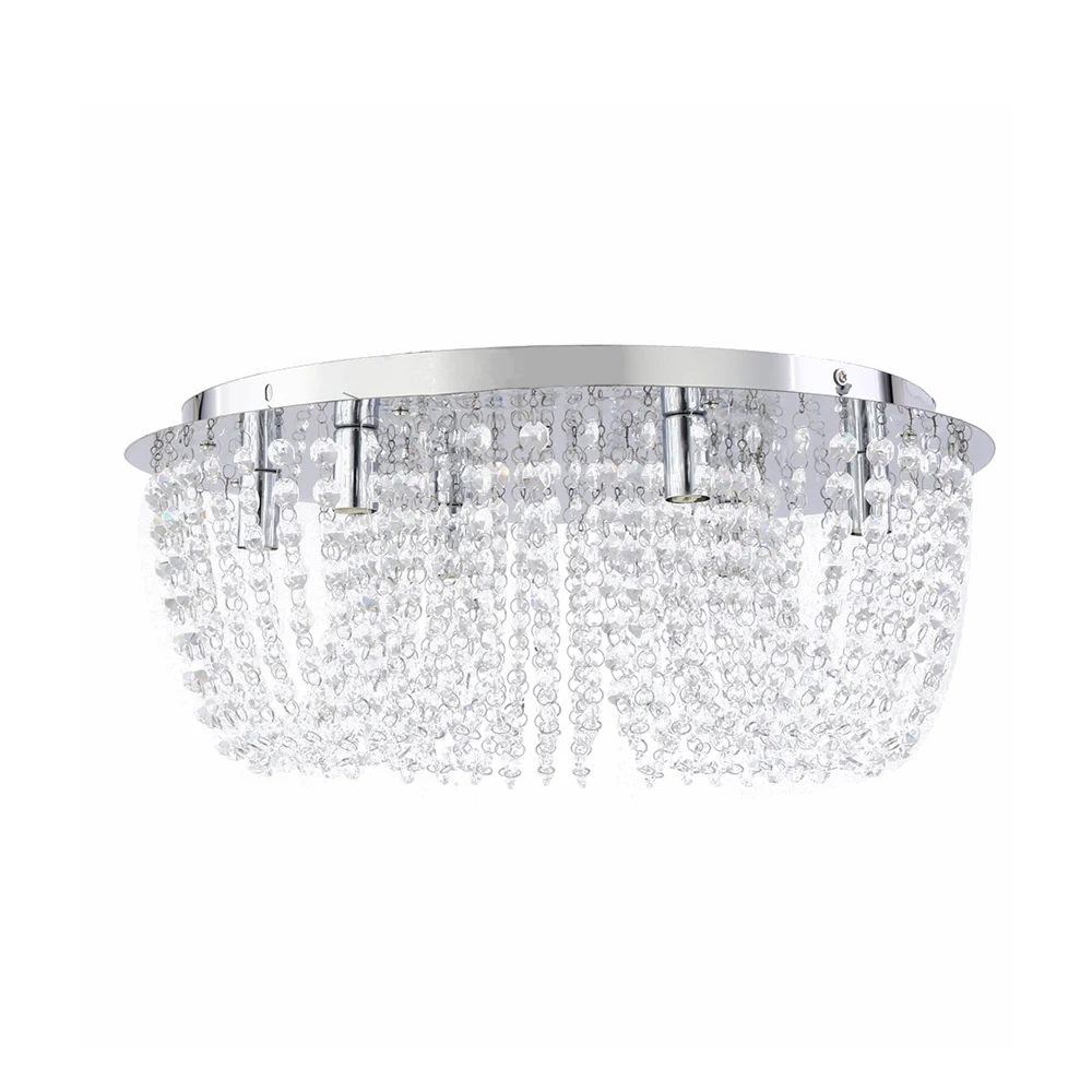 European LED Lamp Crystal Chain Luxury Chandelier Ceiling Lighting Indoor Decoration
