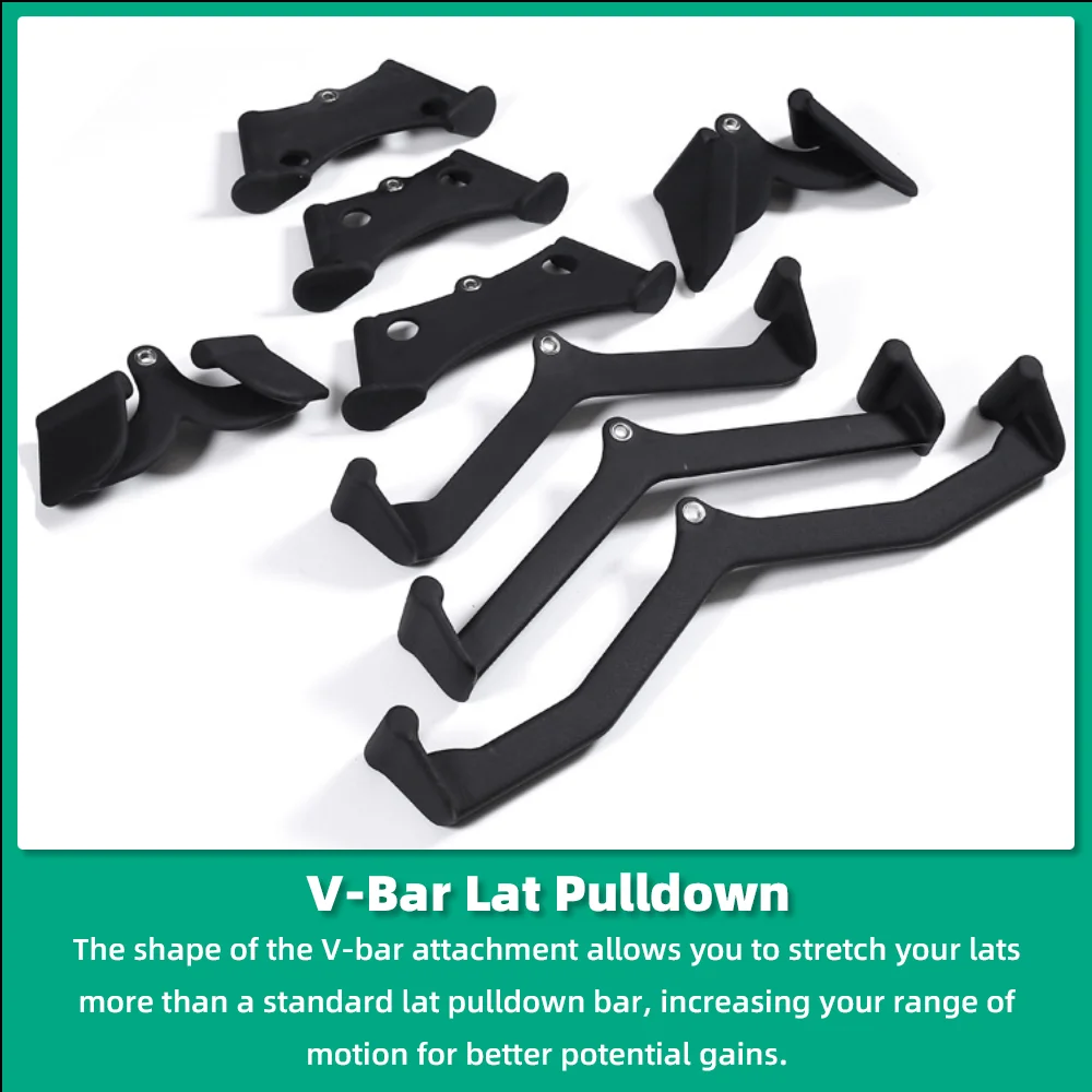 New Design Home Gym Fitness Handle Mag Grip V Pull Down Bar Pulley Cable Machine Attachments Pull Down Attachments for Fitness