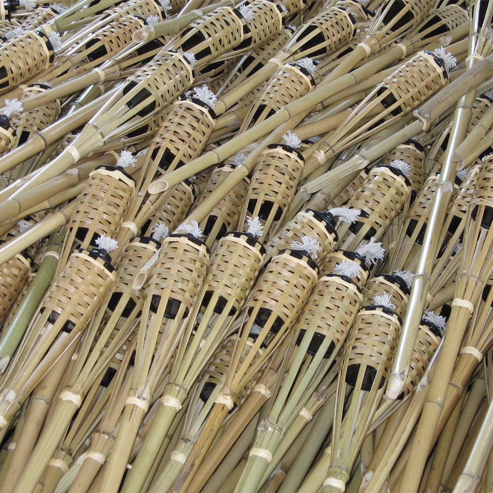 Wholesale Natural Garden Decoration Lighting Bamboo Tiki Garden Torches Cheap