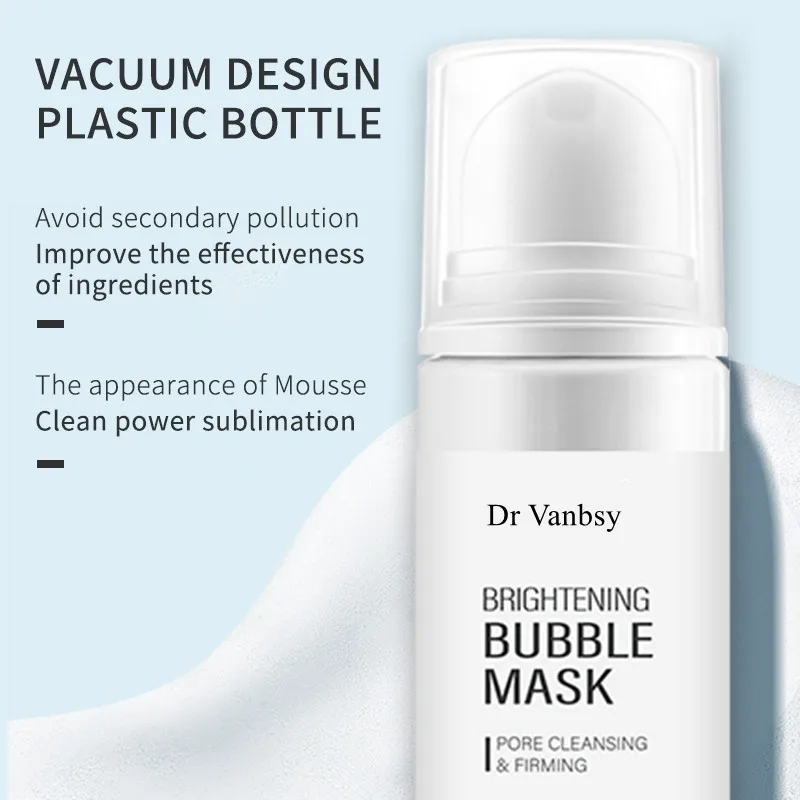 Wholesale Private Label  Face Care Products Deep Cleansing Moisturizing Bubble Clay Mask Customized logo