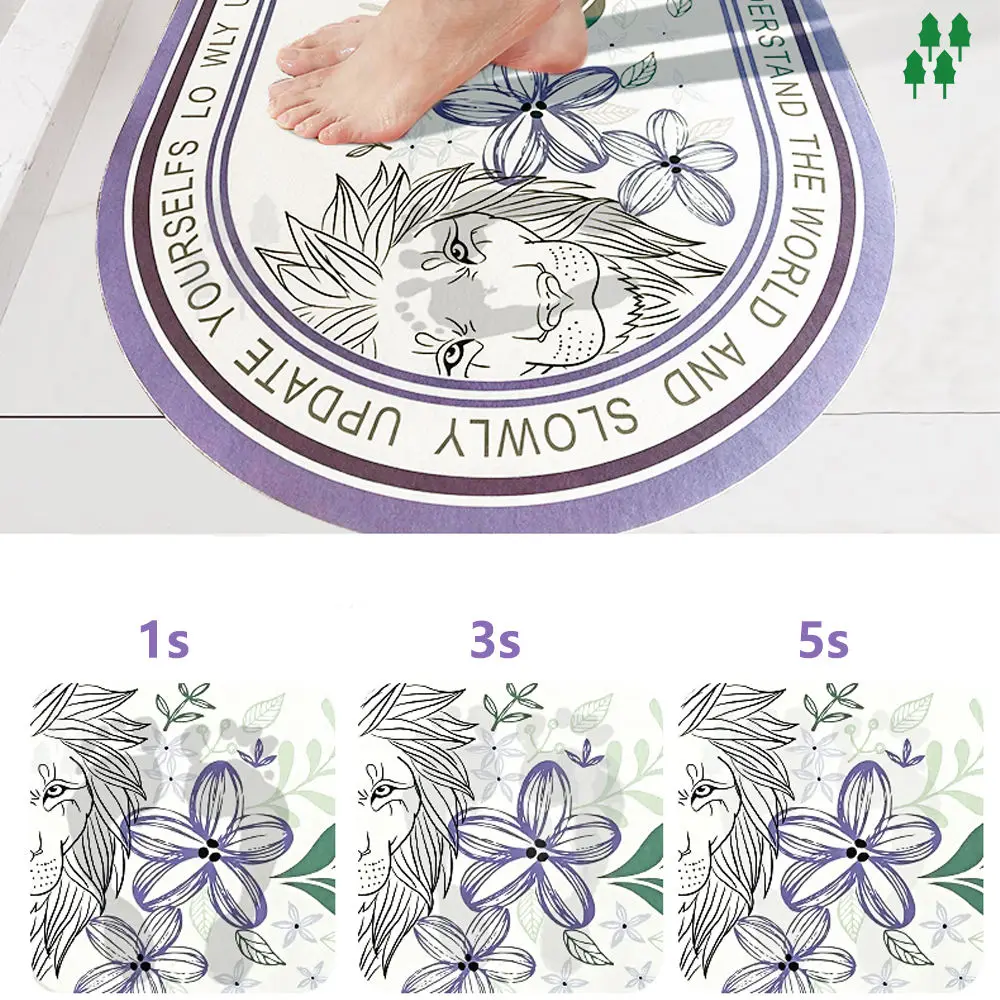 Manufacturer Custom Non Slip Water Absorbent rugs Diatomite Earth Bath Mat Quick-dry Door Corridor mat