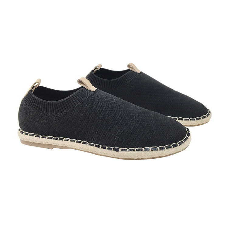 New Style Soft Comfortable Hemp Rope Sole Ladies Shoes Women Espadrilles Shoes Loafer Plain Breathable Casual Shoes