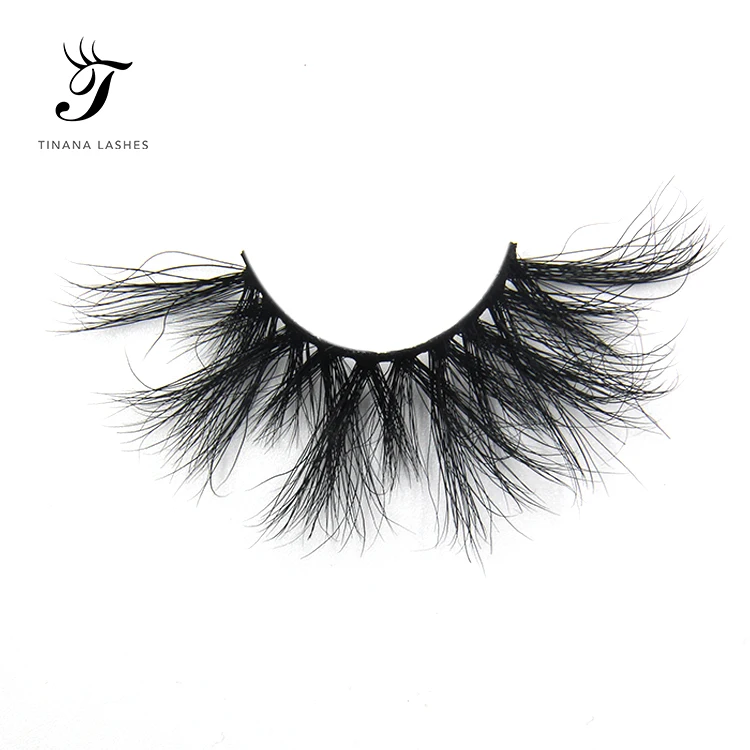 manufacturer 3d mink eyelashes 25mm lashes with lash packaging