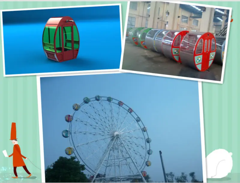 Professional China  factory Amusement Park Ride 65 m with air conditioner Ferris Wheel For Sale