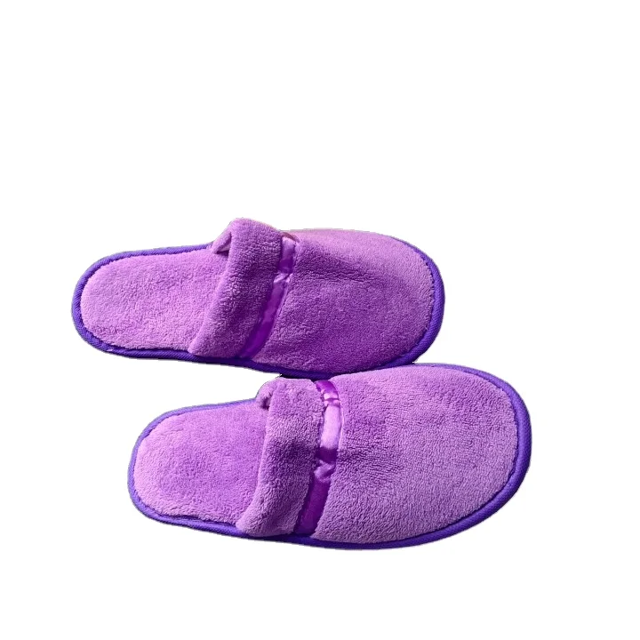 Disposable Spa Slippers Washable Disposable Coral Velvet Hotel Slippers Reusable home slippers suitable for guests bathroom home