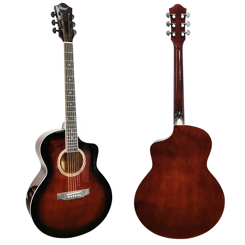 Aiersi brand low budget travel solo 6 string basswood guitars acoustic made in china for sale