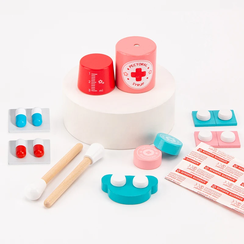 Kids Wooden Pretend Play For Girls Boys Medical Toys Doctor Toys Set Role Play Toys For Children