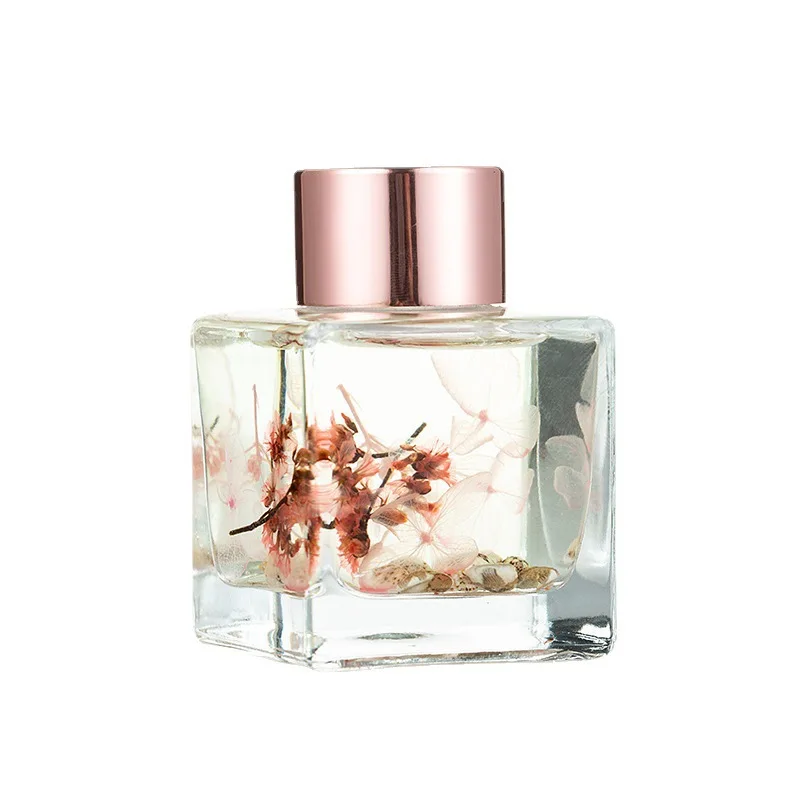 Home Perfume Fragrance Essential oils Diffuser In Glass Bottle Reed Diffuser With Aroma Flower Stick