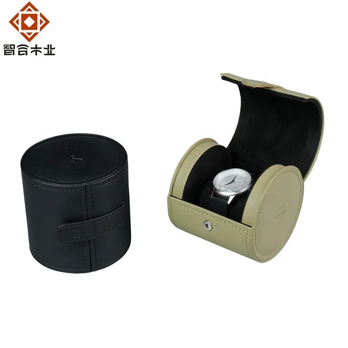 Лидер продаж 2023 круглые Подарочные наручные часы с логотипом на заказ из искусственной кожи коробка для отображения парных наручных часов