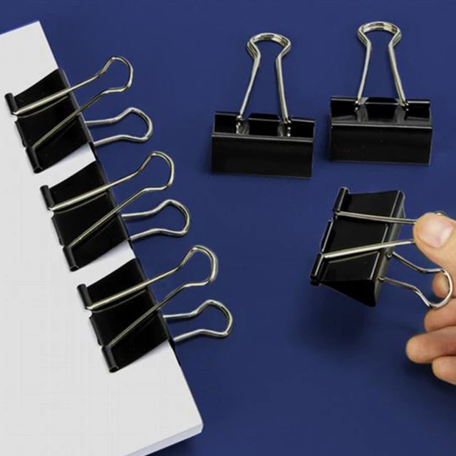 Custom Logo Paper Binder Clips Stationery Metal Colorful Binder Clips For Home School Office