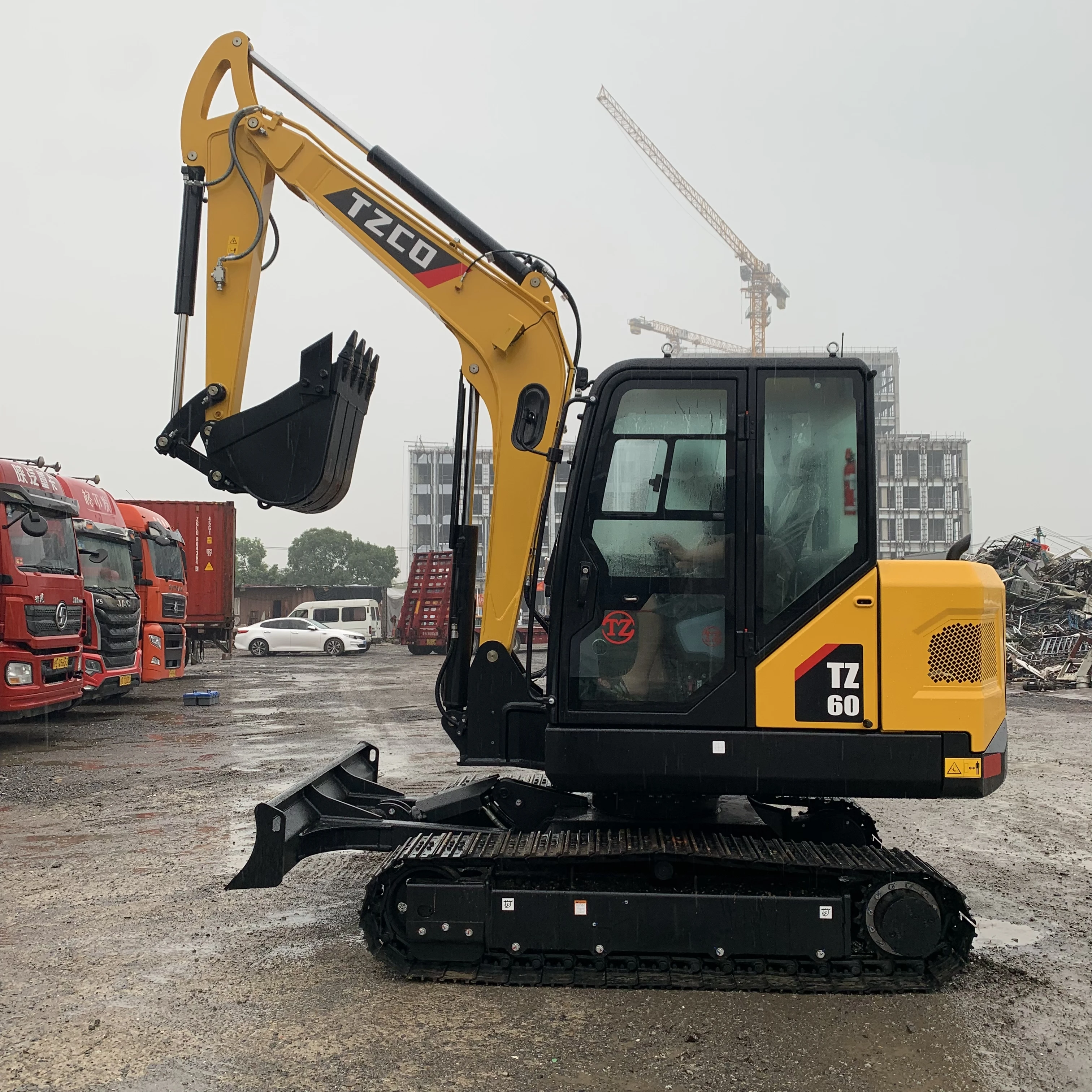 LIZHI freeshipping New excavator 6 ton TZCO TZ60 Yanmar engine Parker valve Kawasaki Main pump 6ton mini nexcavator for sale