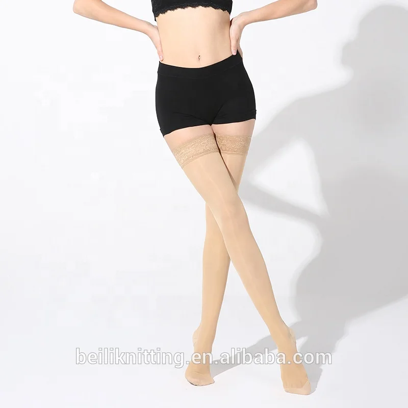 Beili factory 20 years COMPRESSION STOCKINGS VARICOSE VEINS WOMEN SUMMER LACE STOCKING VARICOSE VEINS 15-20MMHG