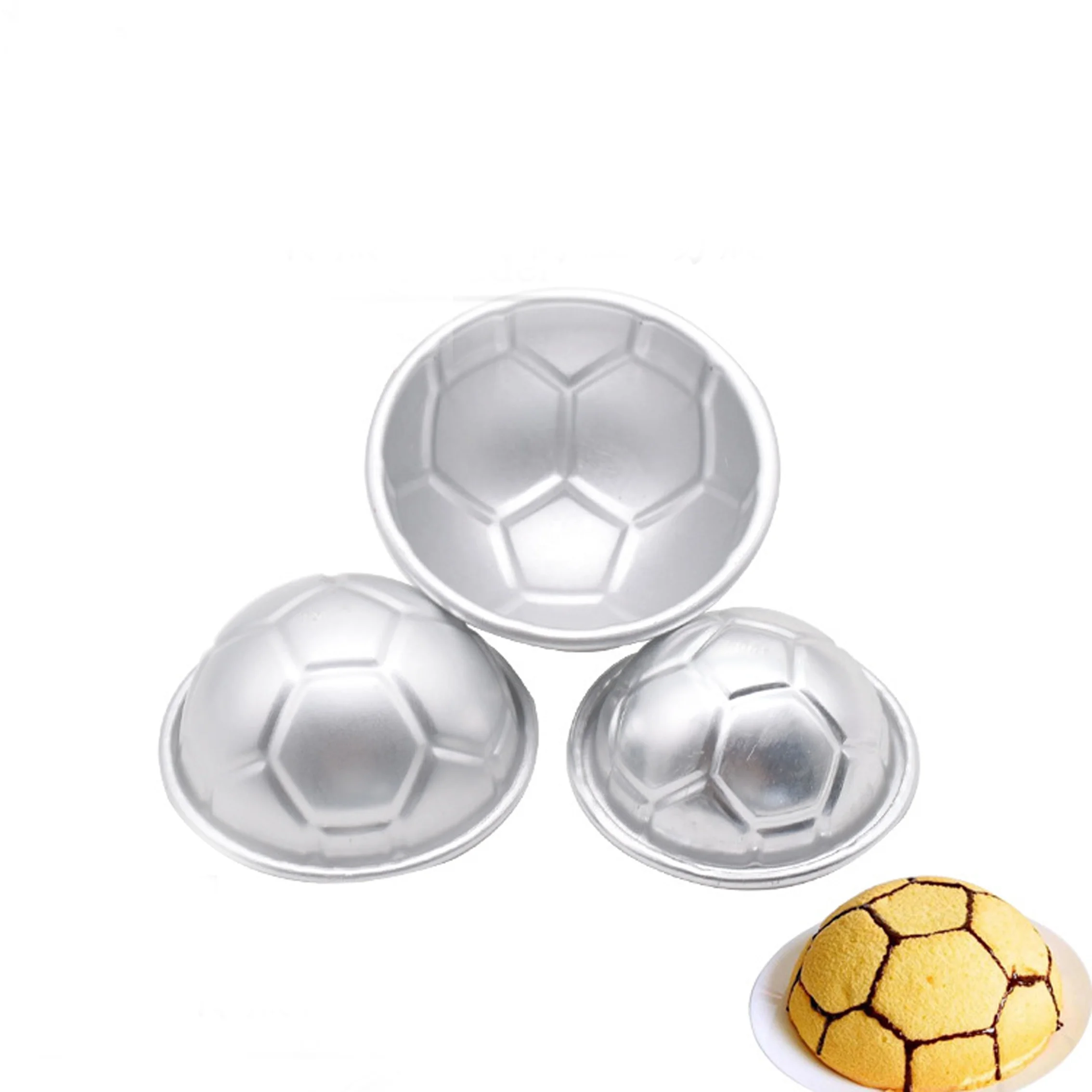 2023 New Design football 3D Aluminum Football Half Round Football Shaped Soccer Shaped cake Pan Baking Tools carbon baking tray