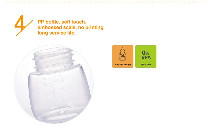 
Food Grade PP Baby Feeding Bottle With Embossed Scale 60ML Small Size 