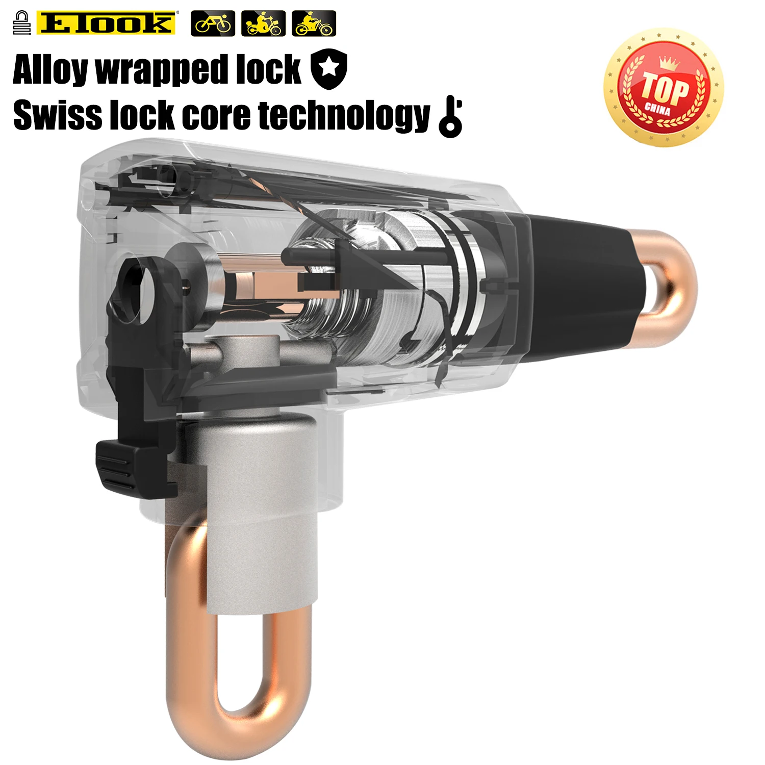 ETOOK Super Quality Heavy Duty Bike Chain Lock Mountain Bike Universal Lock With Keys