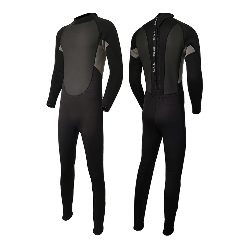 Diving Suit Nylon Fabric Surfing Snorkeling Clothing Long Sleeve 3mm Neoprene Back Zip Wetsuit For Men