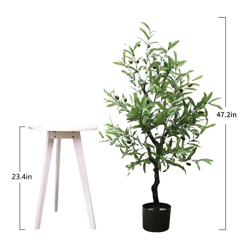 Artificial olive tree lifelike high simulation thickening non-woven leaves plastic bonsai green plants