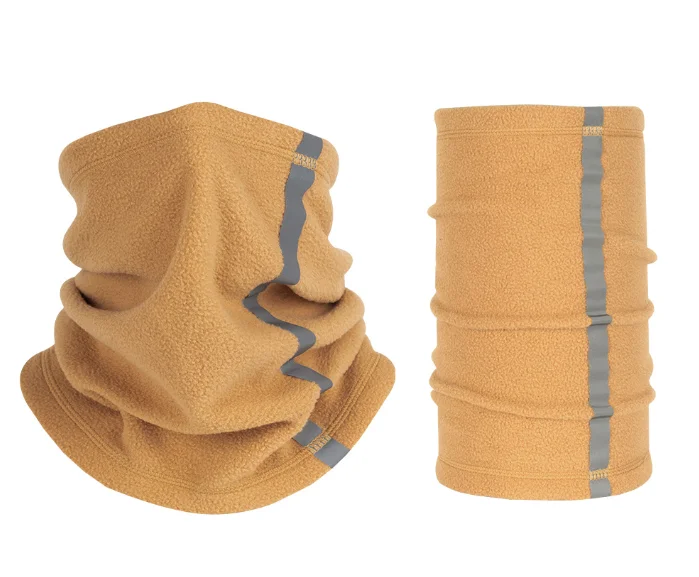 Fleece Neck Gaiter Visibility Reflective Safety Neck Warmer Balaclava Bandana Winter Warm Scarf for Women Men
