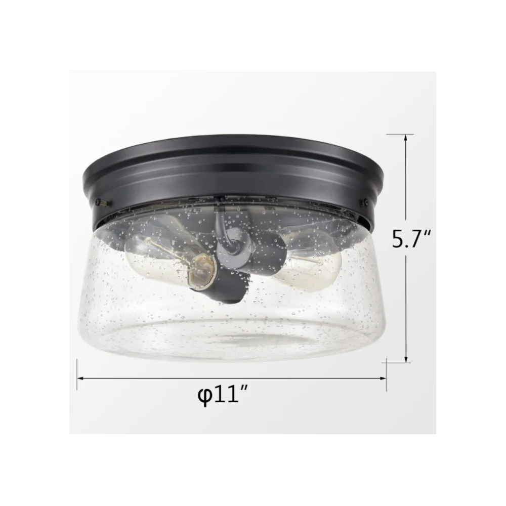 Low Price Industrial Matte Black Bedroom Home LED Lamp Indoor Ceiling Light with ETL ROHS