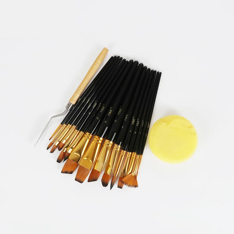 17 pieces artist brush set for watercolor or oil / acrylic