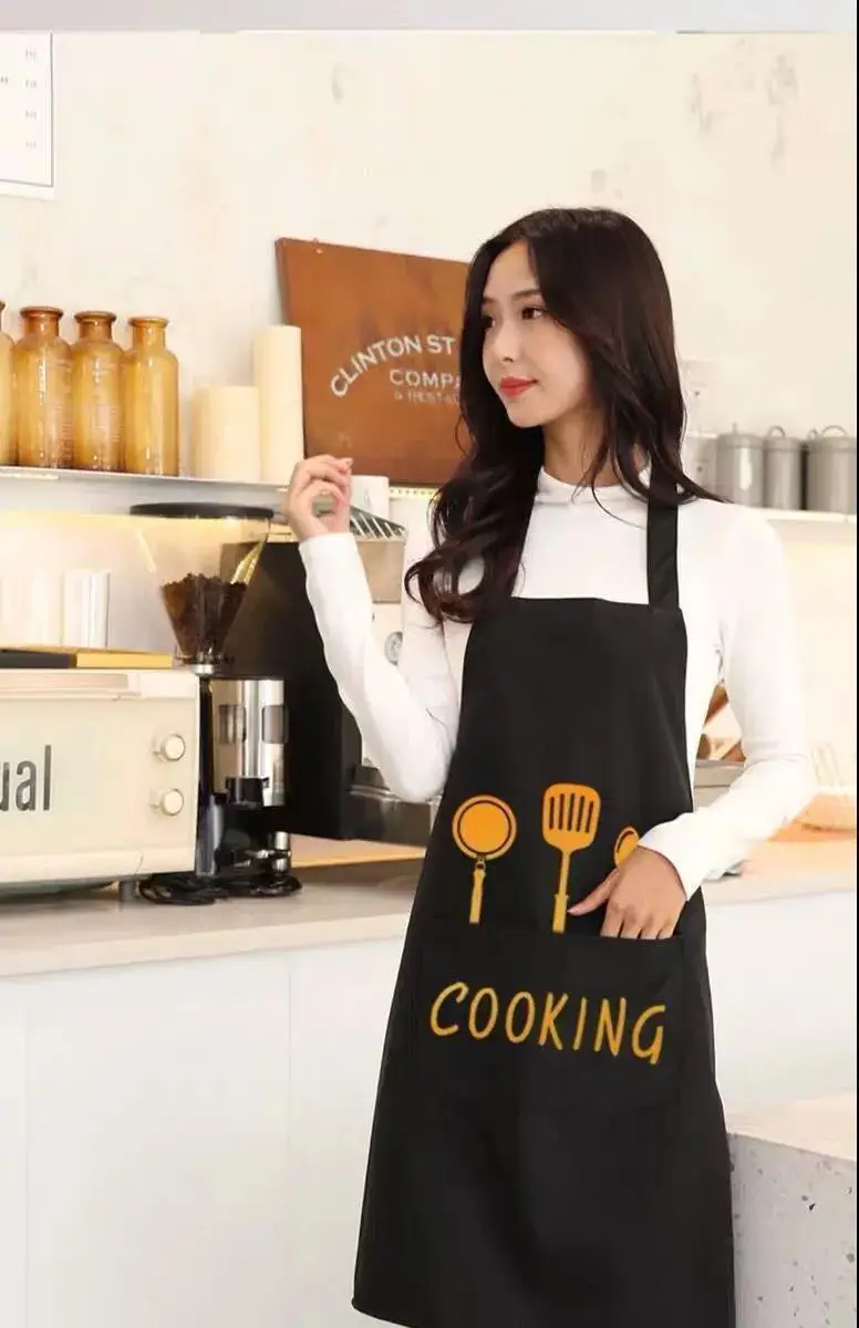 Custom Logo Promotion  Denim Cooking Kitchen Garden Apron For Men & Women Ripped Adjustable With Pockets