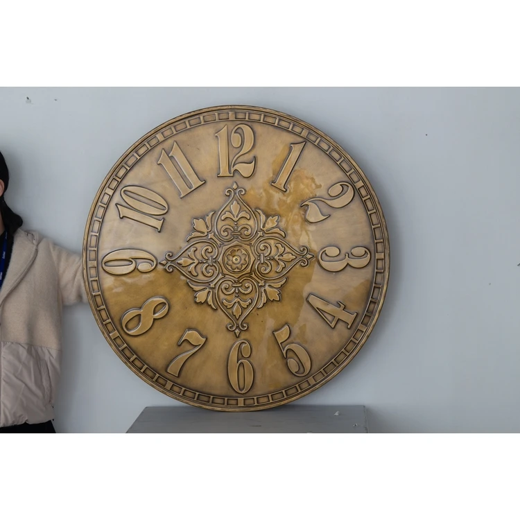 Retro Antique  Home Decorative   Numbers Wall Clock Brass Vintage Clock