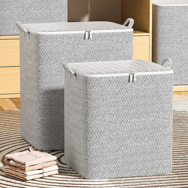 Multifunction Fabric Storage Bag, Bedroom Quilt, Clothes Storage Box For Closet Gift Book Fabric Toy Storage Box