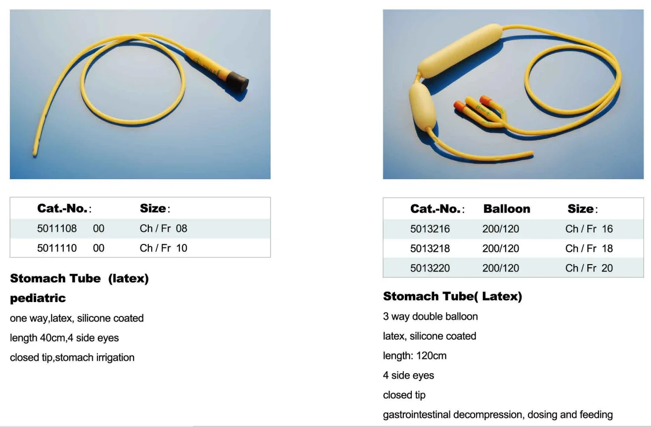 CE Approved Medical Single use Disposable Non-toxic latex Stomach feeding Tube silicon Gastric Tube Medical Nasal Feeding Tube