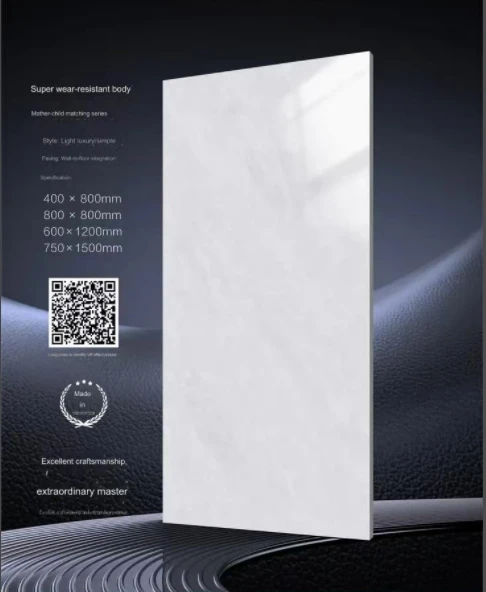 Modern design marble texture gray wall and floor tiles 750*1500 super wear-resistant suitable for villa use simple style