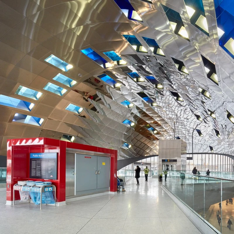 Aluminum mirror finished high quality perforation panel anodize mirror aluminum hook on ceiling and cladding panel