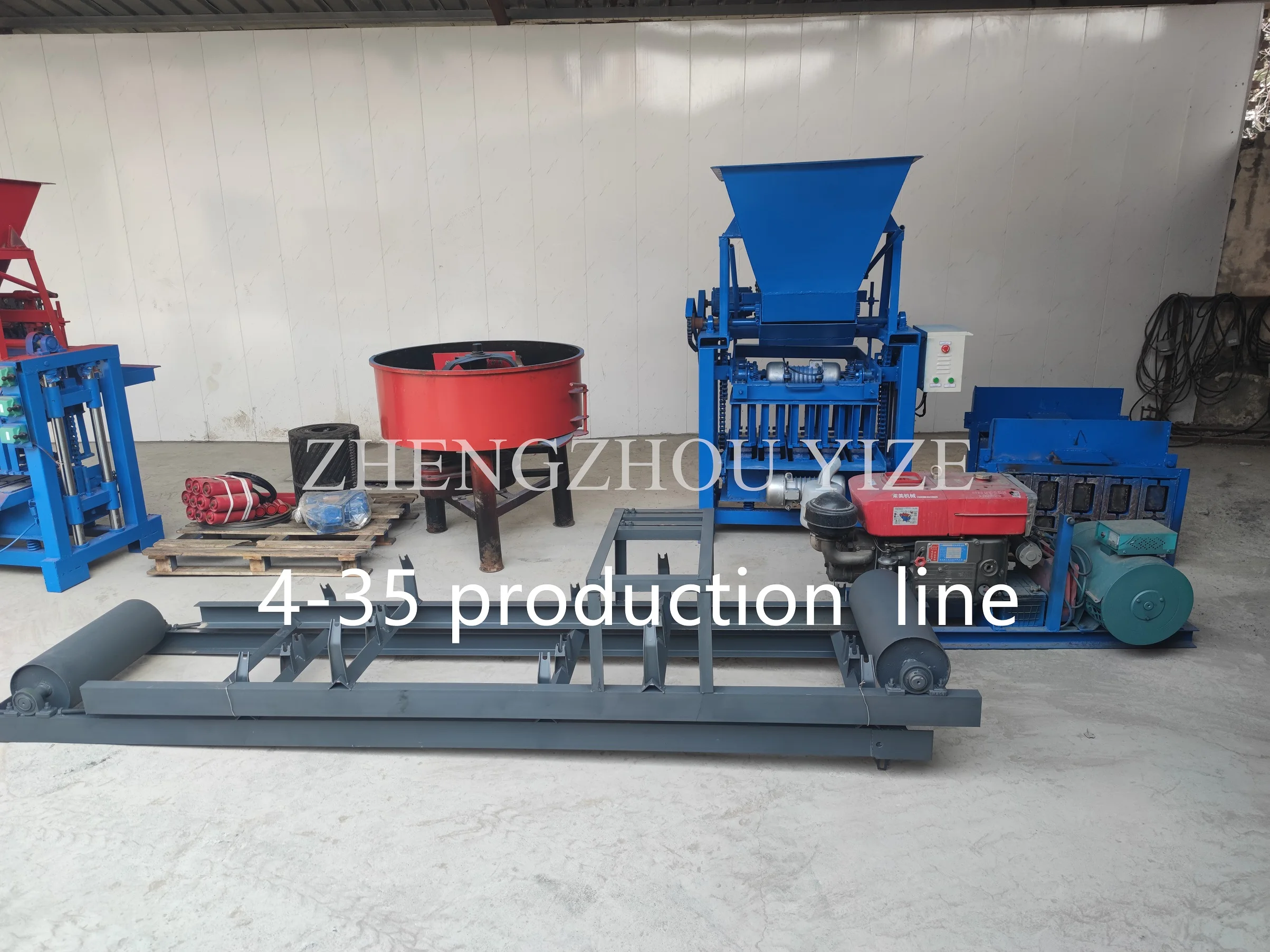 YZ4-35 Automatic Brick And Block Making Machine Production Line  Sale In Zimbabwe Interlockimg Brick Making Machinery Full Set