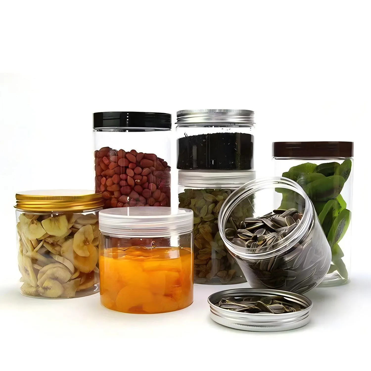 930ml  (85*180mm) PET plastic honey jar for food packaging  50pcs per pack with 5 colors lids to be chosen(50pcs/ctn)