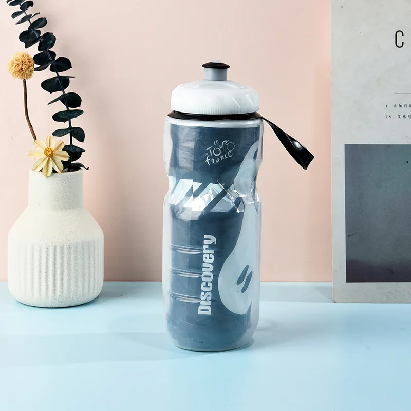Water Cup Drink at Heatsink Coolert Module Black Sports Water Bottles PE Plastic with Lid Straight Running Athlete Solid Color