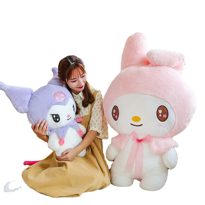 AIFEI TOY New Sanrio Kulomi Plush Figure toys Kuromi Doll Soft Anime Melody Plush Toys Gives Girlfriend a Birthday Gift