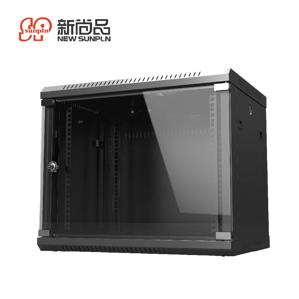 6409 Cold rolled steel 9U Network Cabinet Wall-mounted exchange Cabinet Detachable Rack Enclosure