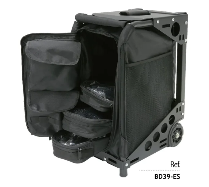 
Zuca Stealth Sport Insert Bag (Black, Black embroidery) with Black Non-Flashing-Wheels Sport Frame 