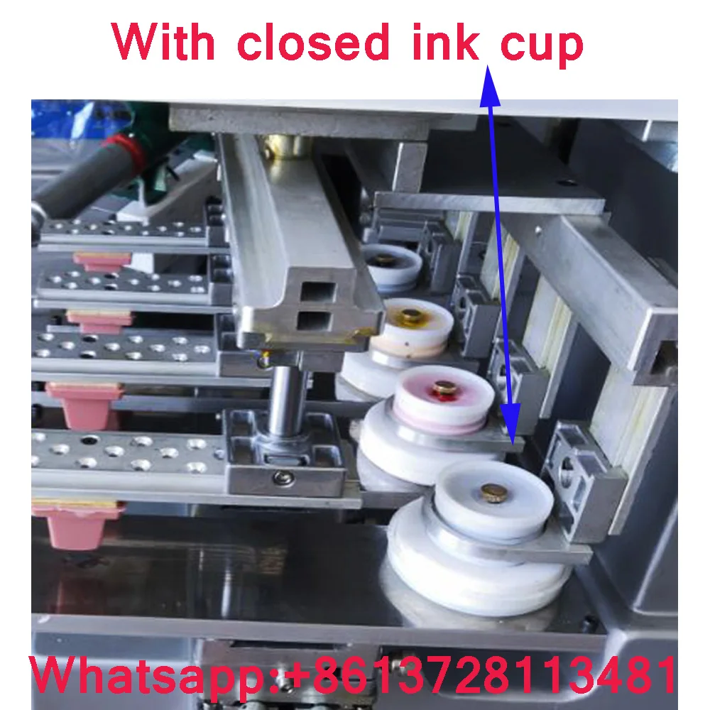 fabric logo 4 color pad printer glasses frame lens logo 4 color tampo printer