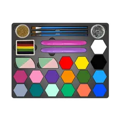 Free Customization Amazon Hot Sale Body Children And Professional Halloween Makeup Set Painting For Kids Palette Face Paint Kit