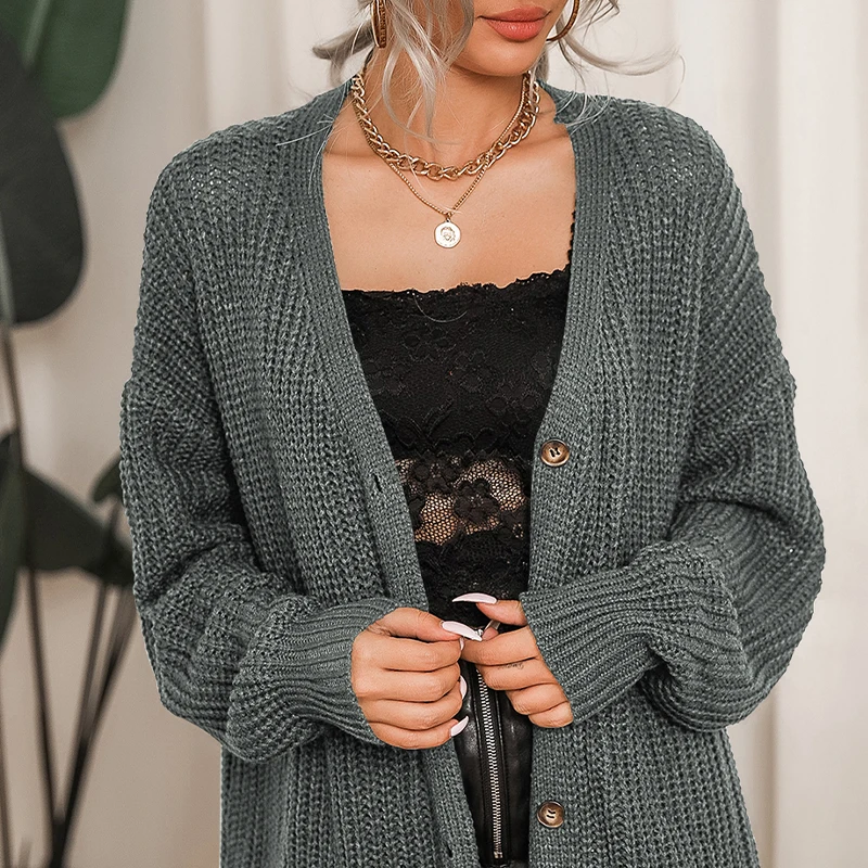 Autumn Winter Hanni New Fashion Elegant Sweaters Women Tops Blue Green Black Ladies Coat Long Sleeve Casual Sweater