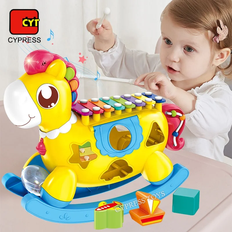 Музыкальный инструмент-звезды Ливи» животных фортепиано прекрасный ксилофон музыкальный набор игрушек с форма сортировщик для младенцев