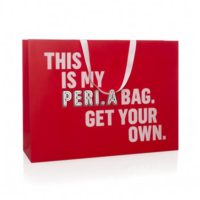 Оптовая продажа на заказ Печатный белый торговый бумажный мешок, большой необычный подарок бумажный мешок для одежды и обуви