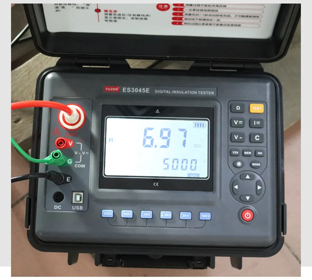 ES3045E 10KV Digital Insulation Resistance Tester  2500v 5000v 10kv  Megohmmeter Insulation Resistance Tester