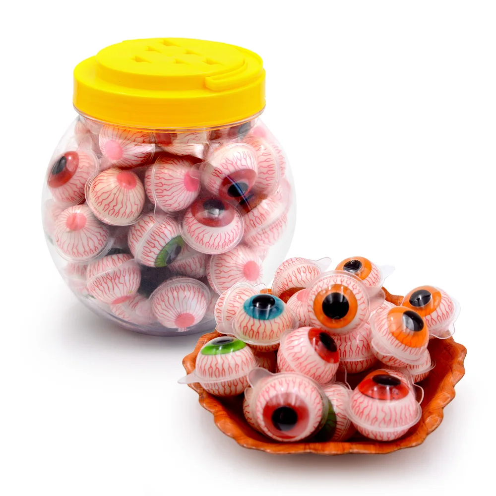 Best selling Halal Sweet Eye Planet Watermelon Ball Shape Chewy Soft Candy Gummy Candies