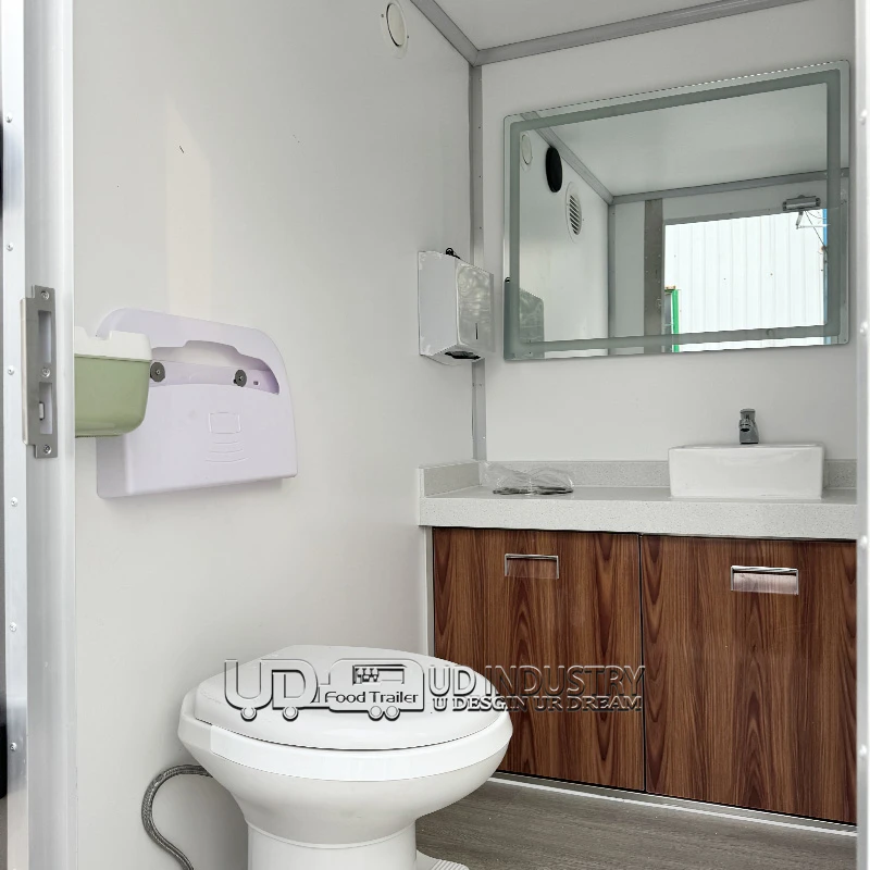 Customized  Prefab Public Portable Mobile Camping Outdoor Bathroom Restroom  Portable Toilet  And Toilet CabinFor Sale