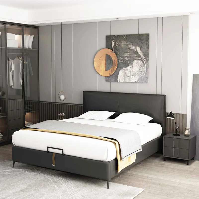 Bedroom furniture sets no mattress king 1.8m queen twin single upholstered  bed frame double modern soft hotel fabric beds