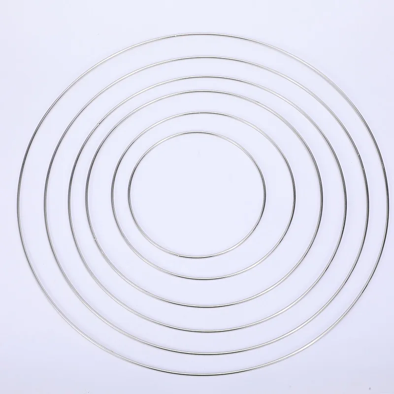 Modern fashion Big Circle Welding Metal Ring For Floral Decoration Silver Macrame Hoops Diy