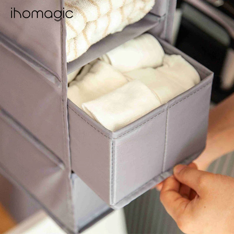 Home Use Foldable Closet Organizer Drawers Underwear Storage Bins