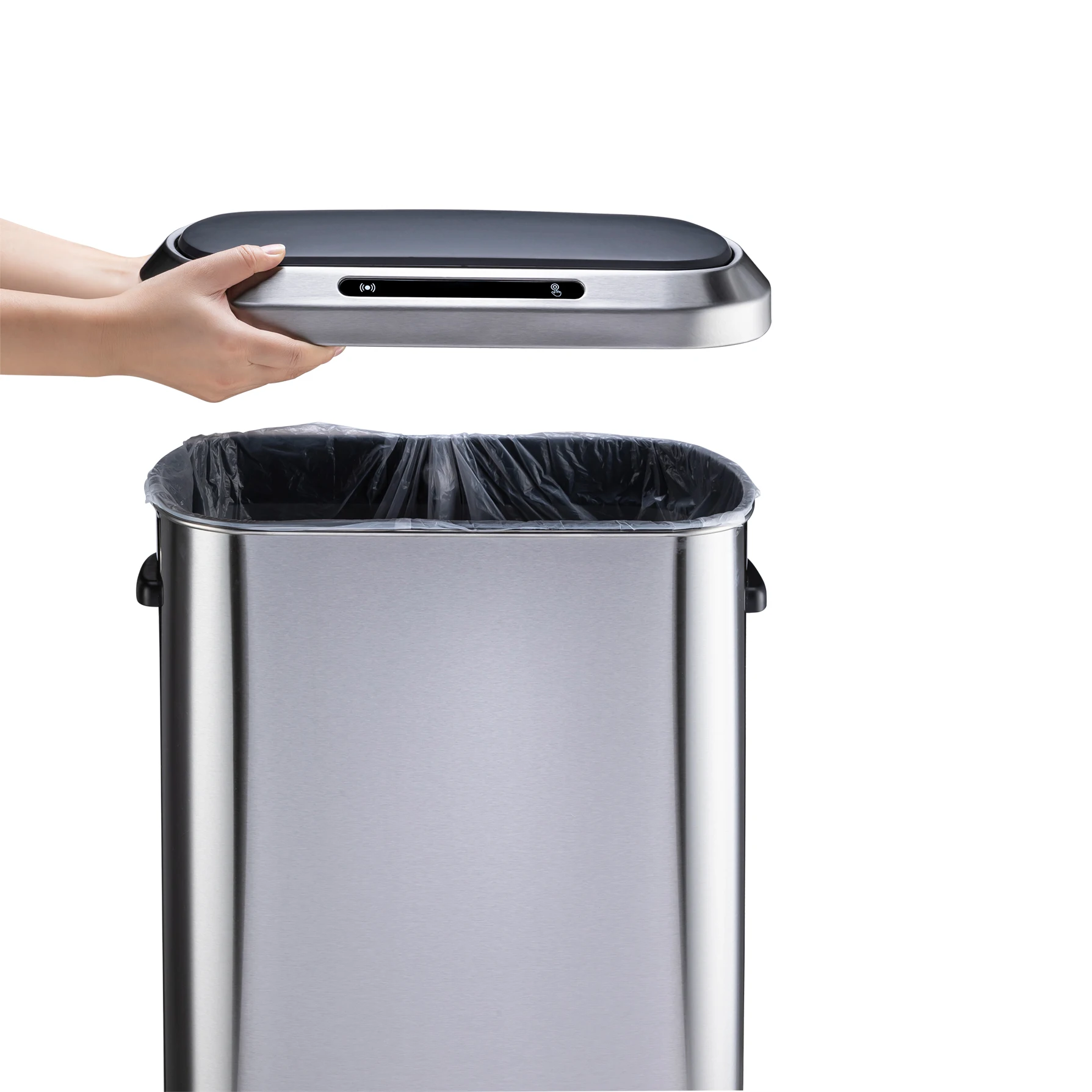 Sensor trash can recycle containers metal trash can auto recycle bin stainless steel