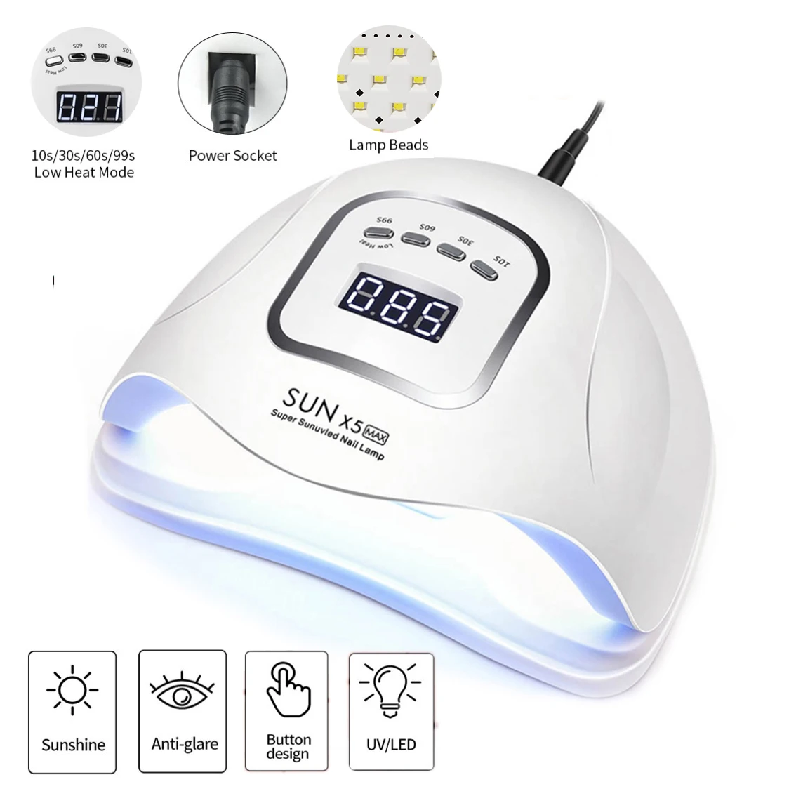 Manufacture Wholesale UV LED Lamp Nail Dryer Ice Lamp for Manicure Gel Nail Varnish Drying 36W/48W/54W/80W/110W/120W/150W