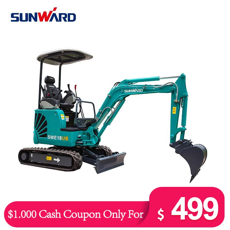 CASH COUPON SALE! Chinese Sunward 1 ton crawler small digger mini excavator price for sale